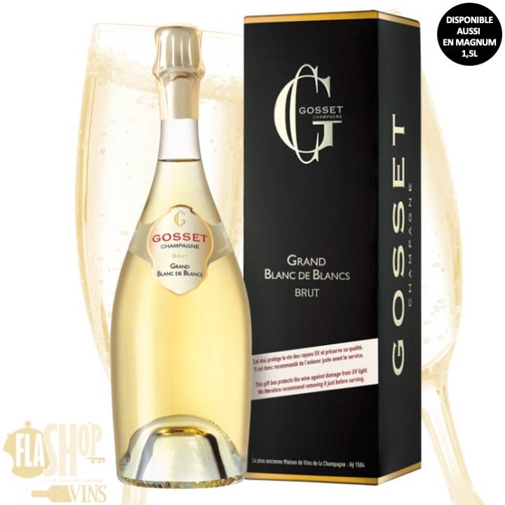 champagne maison gosset blanc de blancs dans notre cave à vin à lyon et villeurbanne