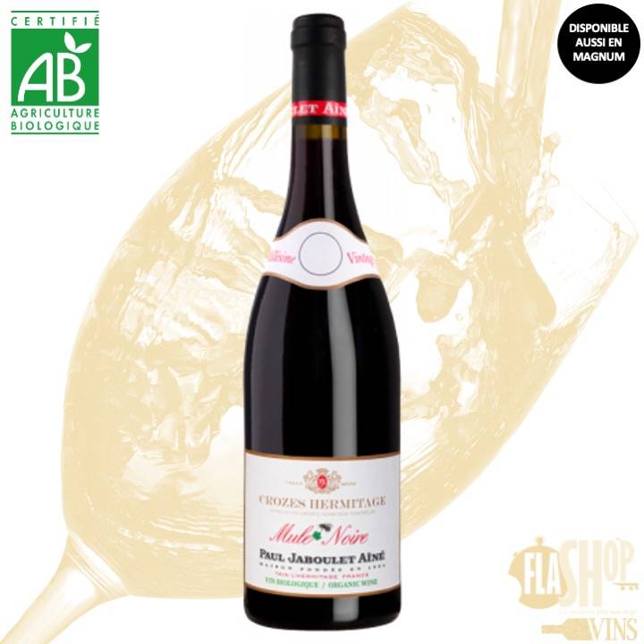 vin rouge crozes hermitage mule noire bio paul jaboulet disponible à lyon et ses alentours