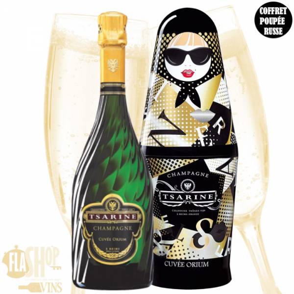 champagne tsarine avec coffret poupée russe cuvée orium pas cher à Villeurbanne et Lyon